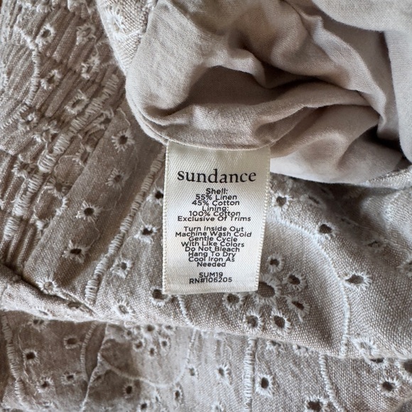 Sundance XS Bohemian Scallop Capri Crop Pant. Beige, Cream, light brown. NWOT - Picture 11 of 12